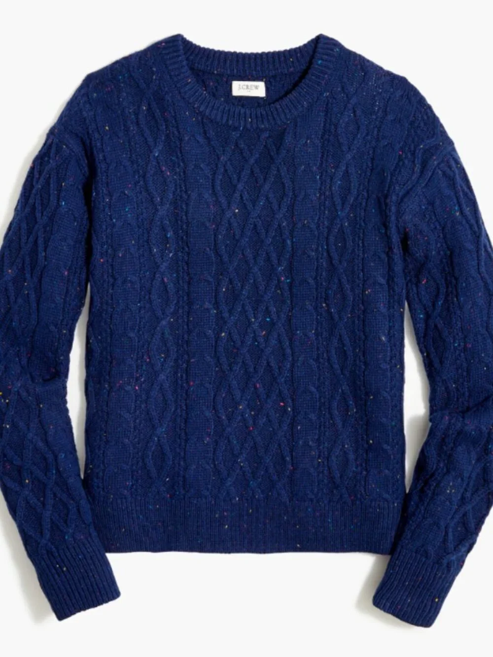 J. Crew Donegal Cable-Knit Crewneck Sweater Fisherman Sweater Cottagecore Sz XL